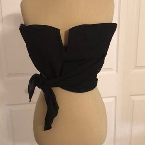 Black crop top from lulus